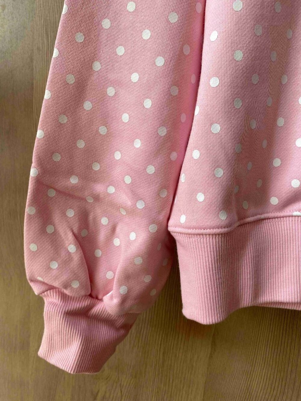 PARKE Pink Polka Dot Mock Neck Sweatshirt - Picture 3 of 7